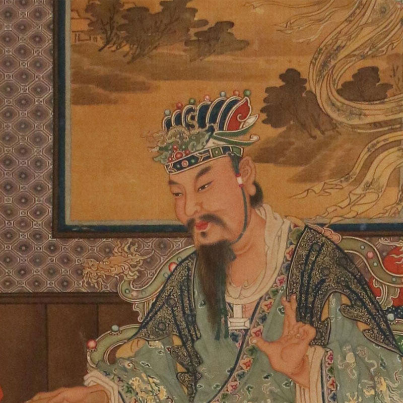 古画精品殿阎王像十殿阎君像道场用品水陆画卷轴挂画