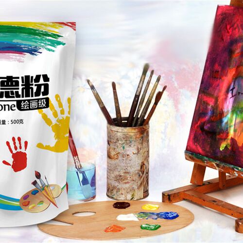 沥粉立德粉锌钡颜料油画底料力德粉立得粉500g美术用品高质得宠牌