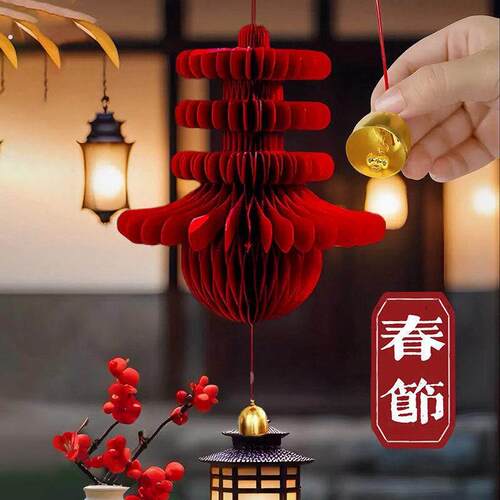 2026新年装饰马年立体春字挂饰过年客厅氛围场景布置新款灯笼挂件