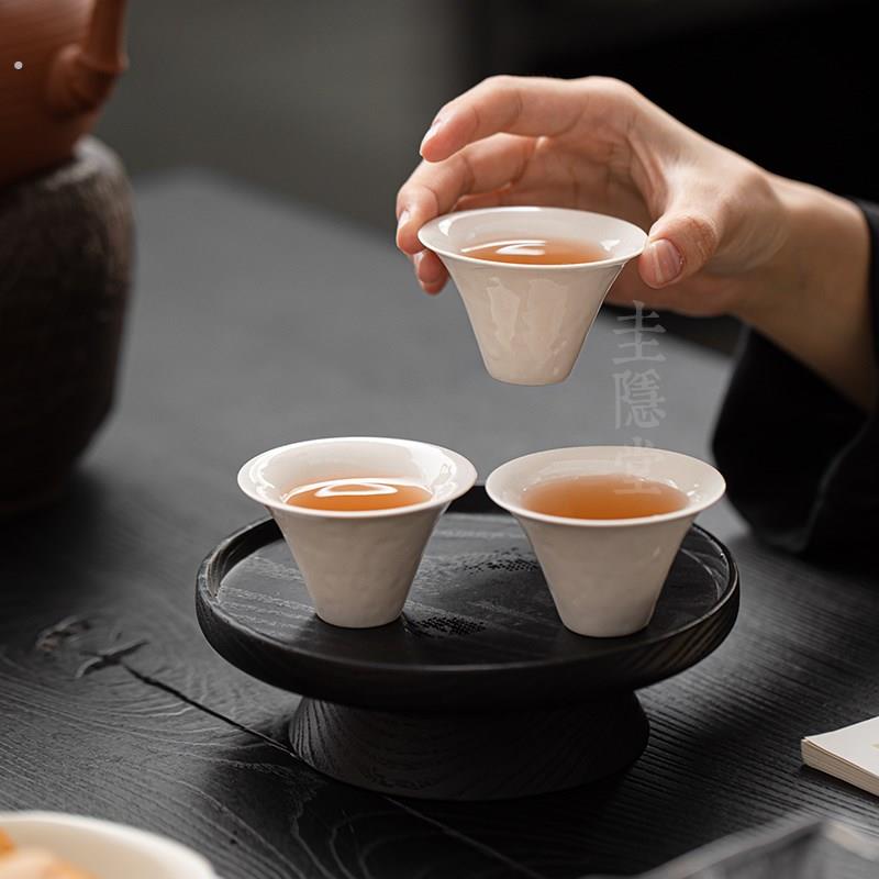 圭隐堂草木灰手工陶瓷家用功夫茶杯复古品茗杯个人专用单杯闻香杯