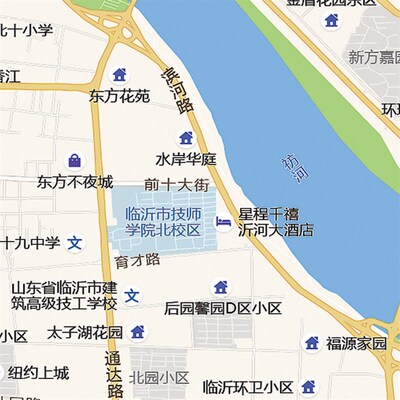 2022新款临沂市城区地图办公室挂图高清防水墙壁装饰实物推荐定制