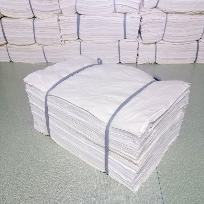 擦机布全棉工业抹布一次性吸油吸水不掉毛白色清洁纯棉纱废碎布料
