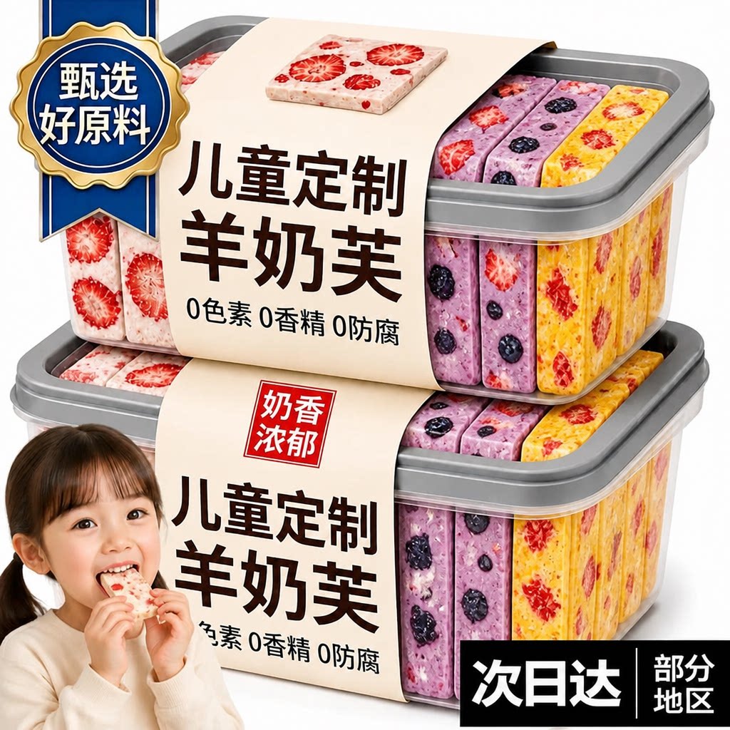 草莓味羊奶芙正版拉丝长条图片