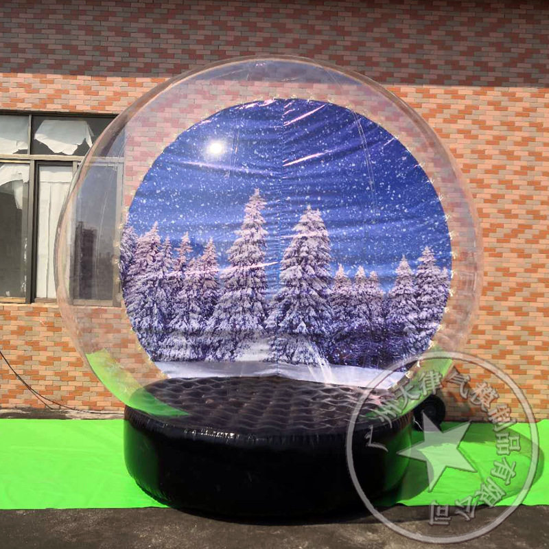 圣诞节充气雪花球透明泡泡屋充气充气用品
