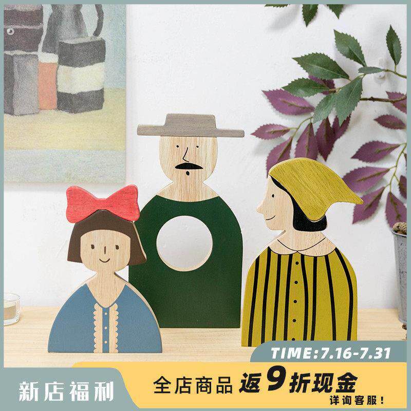 阿楹 客厅墙置物架全家福摆件 装饰摆件