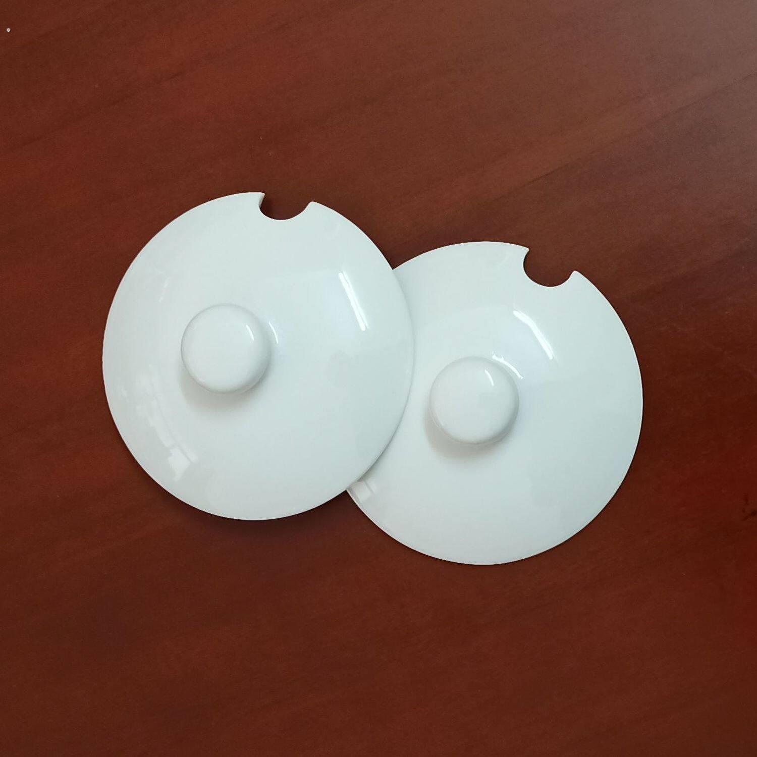 家用陶瓷调味罐纯白盖子盐罐辣椒油罐盖调味盒子配件饭厅厨房用品