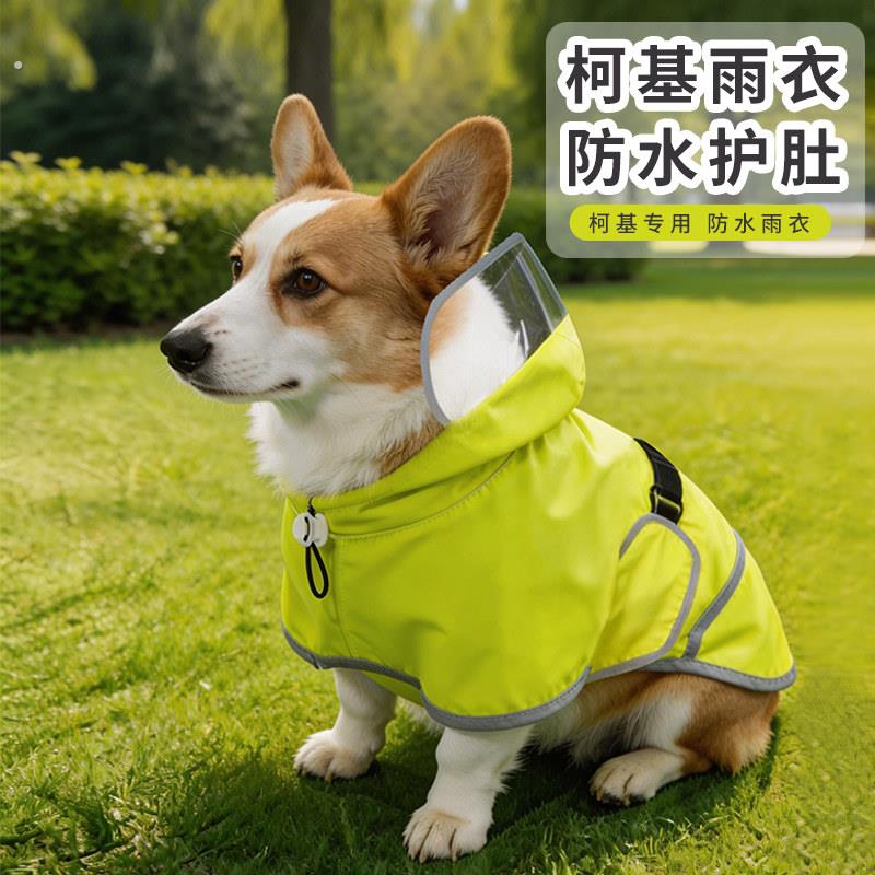 宠物雨衣柯基夏季泰迪柴犬中小型犬雨披博美小狗狗衣服露营冲锋衣