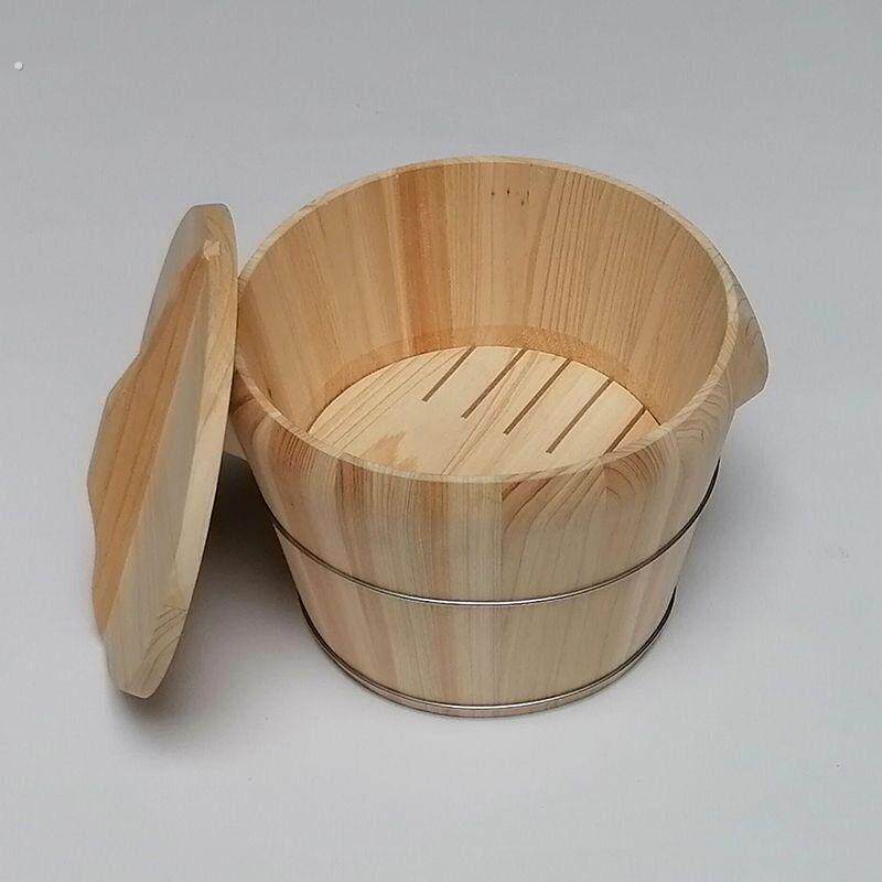 蒸饭木桶家用杉木蒸糯米饭桶甑子两圈竹编底蒸子蒸笼格餐厅大小号