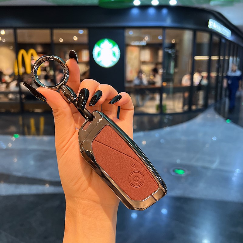 专用宝马钥匙套24款5系X5/X1/iX1/7系/X6/i5/X7/i7新款车包扣壳