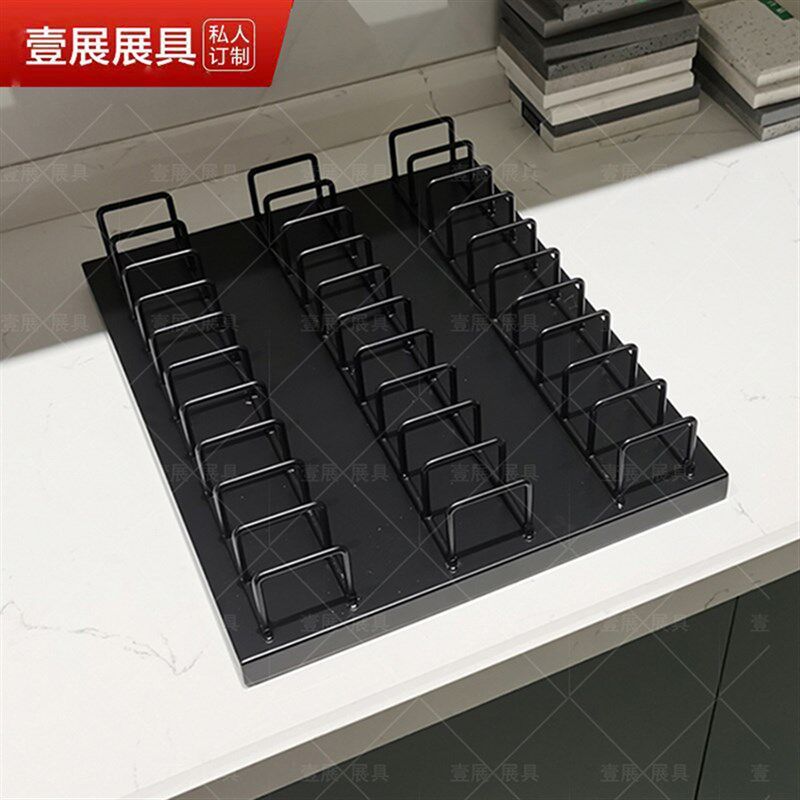 石材色板展示架瓷片橱柜门板生态板实木板材小样品台面摆放陈列架