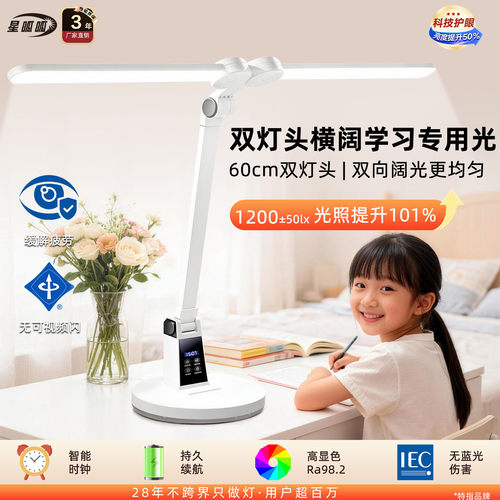双头护眼灯充插两用防近视台灯