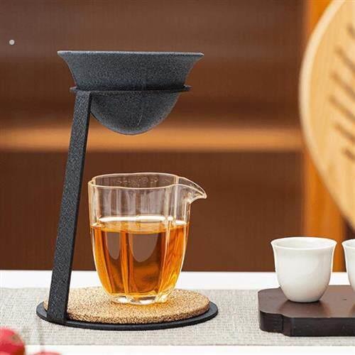 无孔茶漏家用高端滤茶器茶水分离创意支架日式小青柑专用泡茶壶高