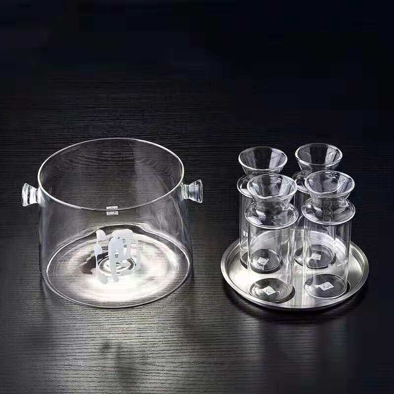 耐热玻璃黄酒温酒器日式烫酒壶清酒老式可加热暖酒半斤酒壶家用
