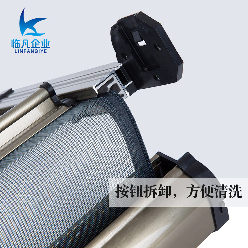 定做隐形纱窗铝合金防蚊卷筒帘式伸缩纱网内外开窗推拉家用自拆卸