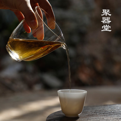 聚器堂日式加厚耐热玻璃茶海透明公道杯大号创意分茶器倒茶杯匀杯