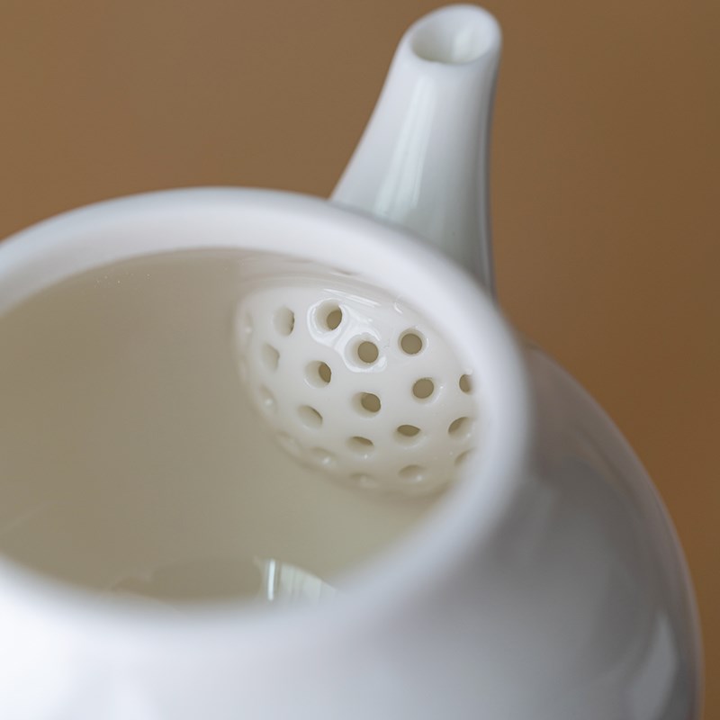 白瓷手绘桃花泡茶壶一壶一杯功夫旅行茶具套装陶瓷便携式收纳布包
