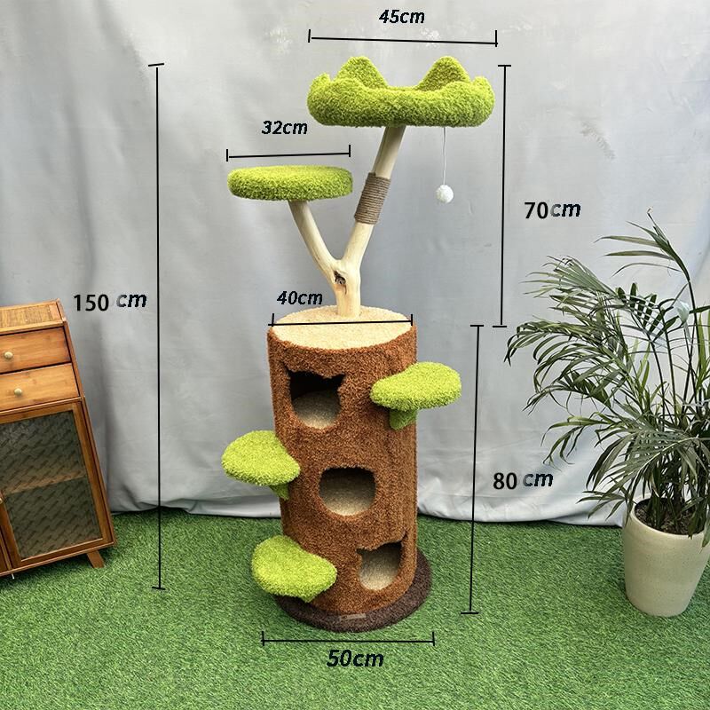 实木猫爬架猫树屋树杆猫屋猫窝猫跳台不占地方小猫咪观景台猫窝