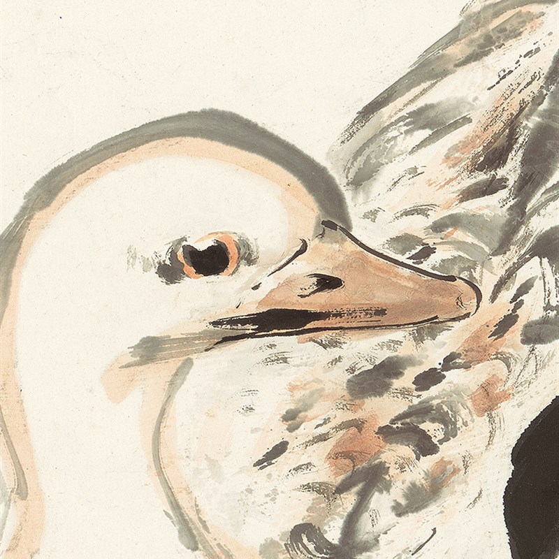 春江水暖图国画微喷工笔临摹画稿花鸟客厅玄关书房挂画卷轴装饰画