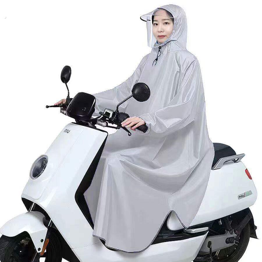 有袖电动车雨衣男女款机车长版全身防暴雨夏季单人骑行雨披