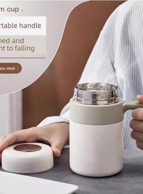 办公室保温杯茶和水分离316不锈钢高档杯，男女处理茶杯