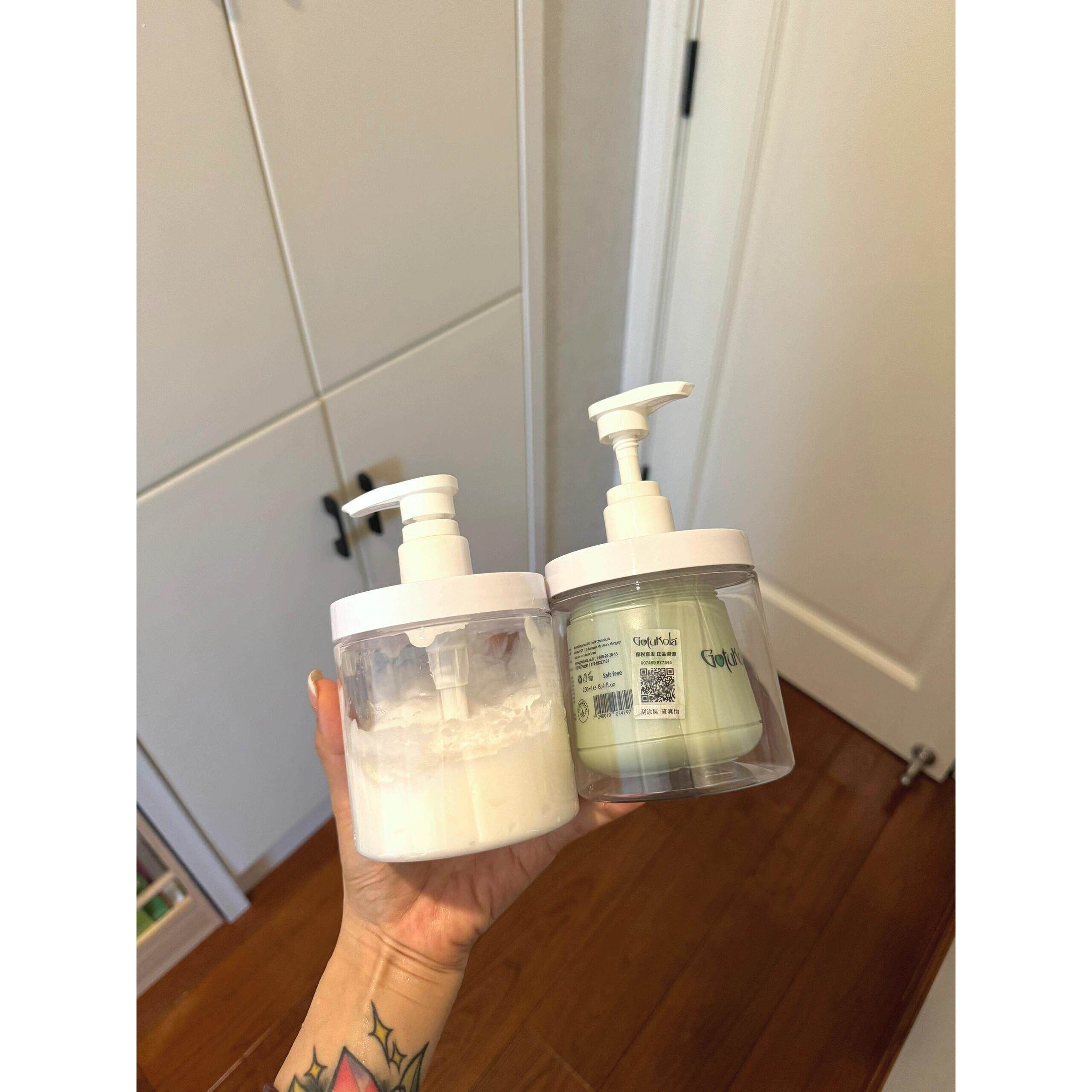 再也不要用手扣!发膜护发素分装瓶乳液收纳瓶洗衣液按压瓶大容量