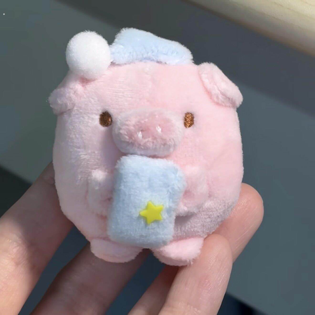 软萌晚安小猪角落生物园子毛绒玩偶粉色萌系摆件送朋友礼物少女心