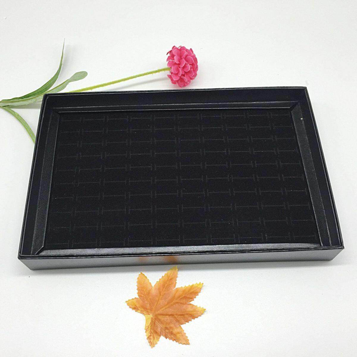 带盖子多色100位戒指耳针托展示盒子饰品地摊首饰珠宝台托盘收纳