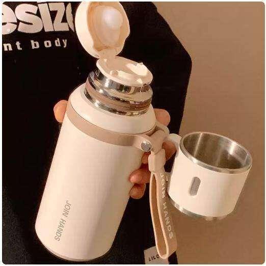 保温杯大容量女生水杯2026新款大号高颜值茶水分离带杯盖喝水水壶