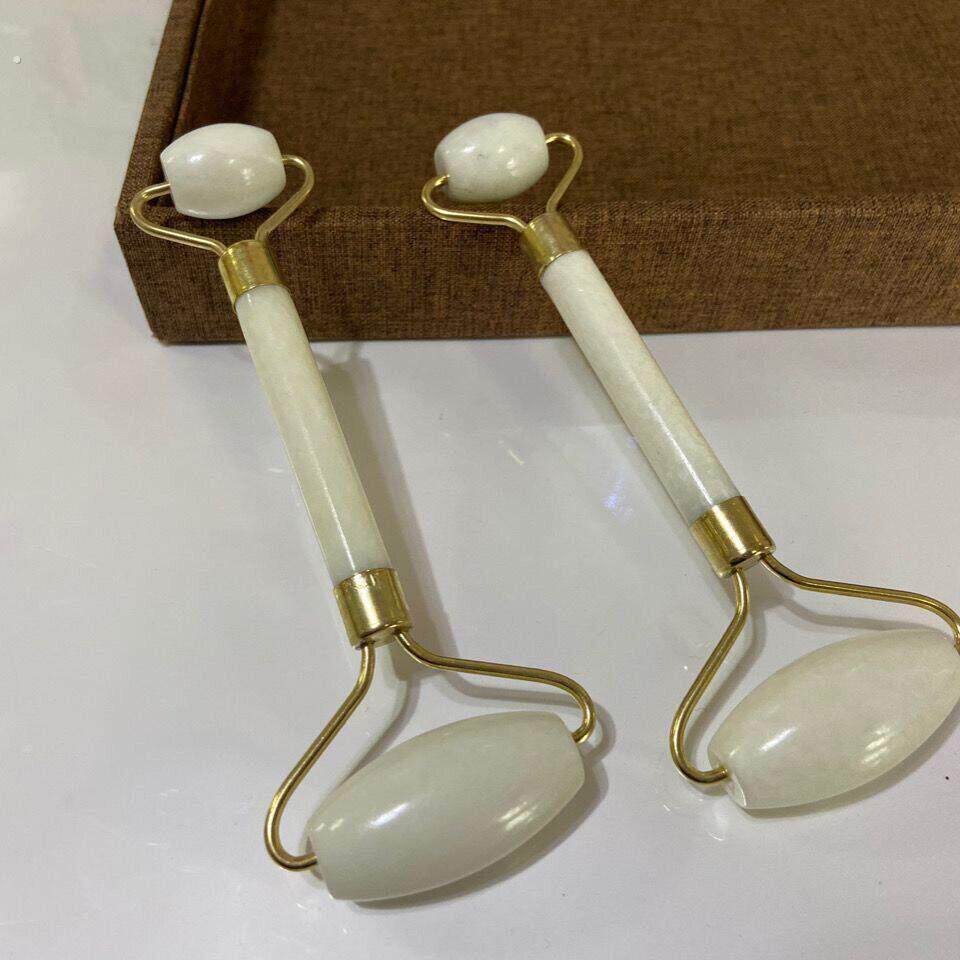 天然玉石美容器岫玉滚轮瘦脸器面部瘦脸器按摩器手动按摩器
