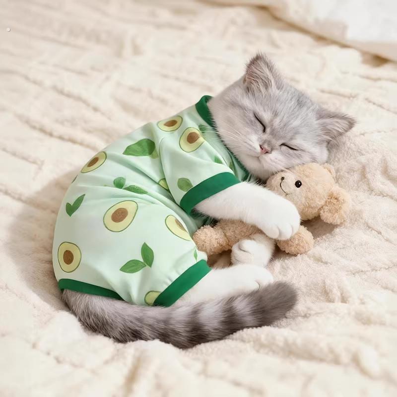空调服防晒衣猫咪衣服夏天薄款透气凉凉衣防掉毛狗狗小猫咪家居服