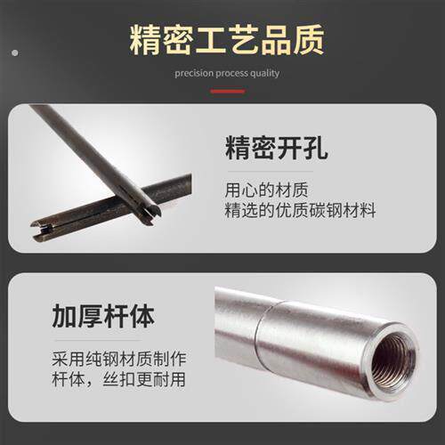 大车轮胎充气杆不锈钢快速打气杆货车轮胎手摇加气杆带表浸油表头
