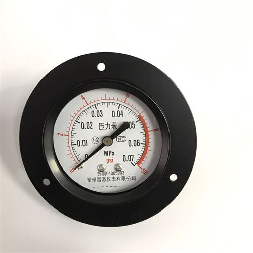 63mm 轴向压力表 背接头 压力0-10psi 0.07mpa 双刻度显示 y-60z