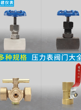压力表阀门配件三通旋塞阀铜球阀碳钢不锈钢针型阀M20*1.54分螺纹