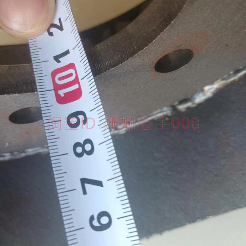 300x110加宽实心胎加厚钢板工业脚轮 滚筒筛轮子叉车轮子可配法兰