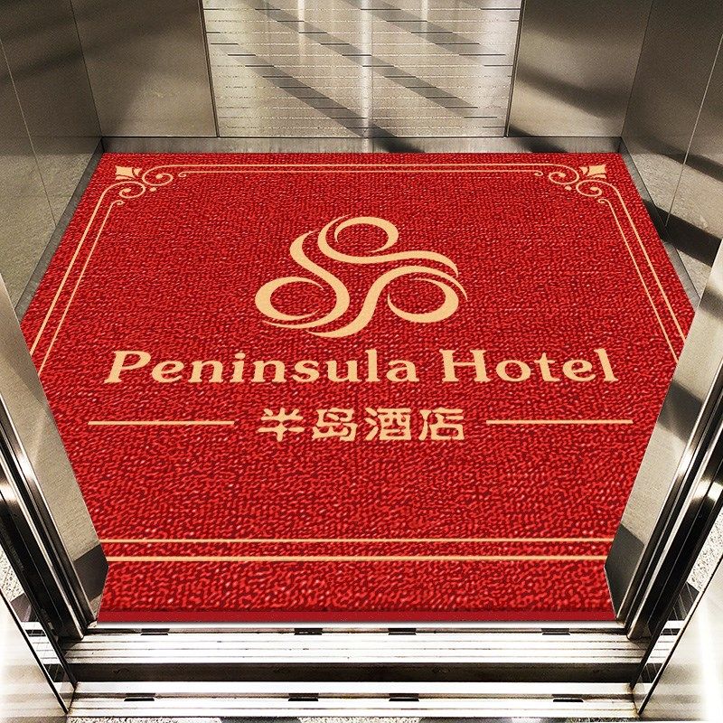 电梯内轿厢脚垫星期地垫定制进门口耐磨防滑垫做酒店迎宾地毯logo
