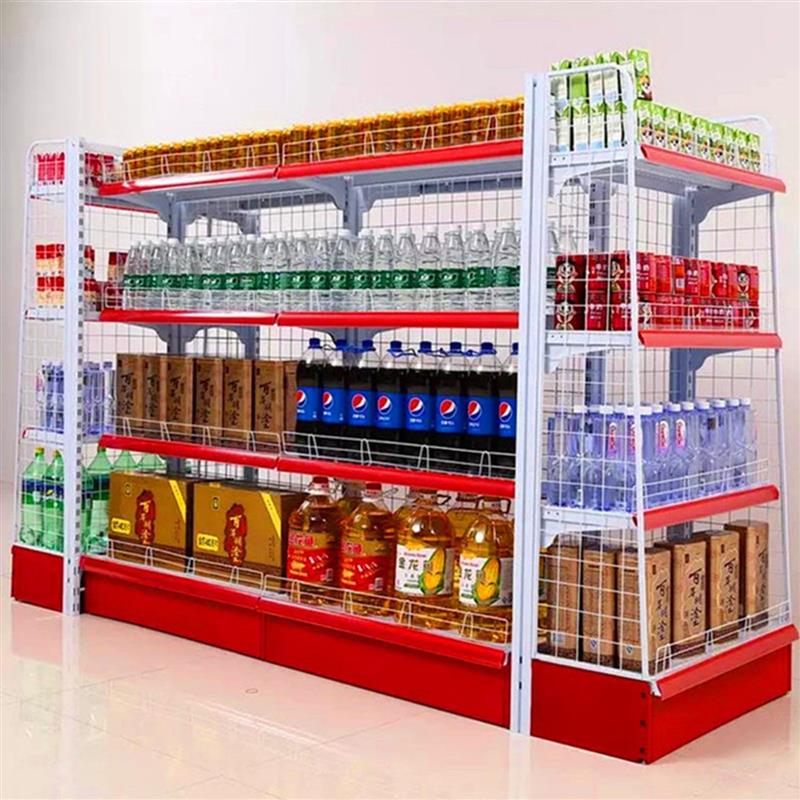超市货架便利店零食展示架多层置物架商店小卖部文具双面多功能架