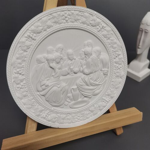 最后的晚餐创意石膏雕塑桌面小摆件北欧人物桌面艺术装饰画挂画