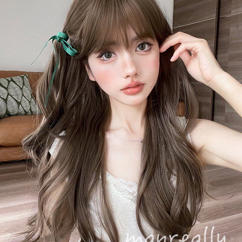漫真假发女长发网红日常大波浪Lolita长卷发jk齐刘海自然少女假发