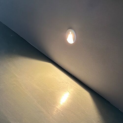 圆形地脚灯人体感应室户外内台阶踏步灯过道庭院防水踢脚墙角夜灯