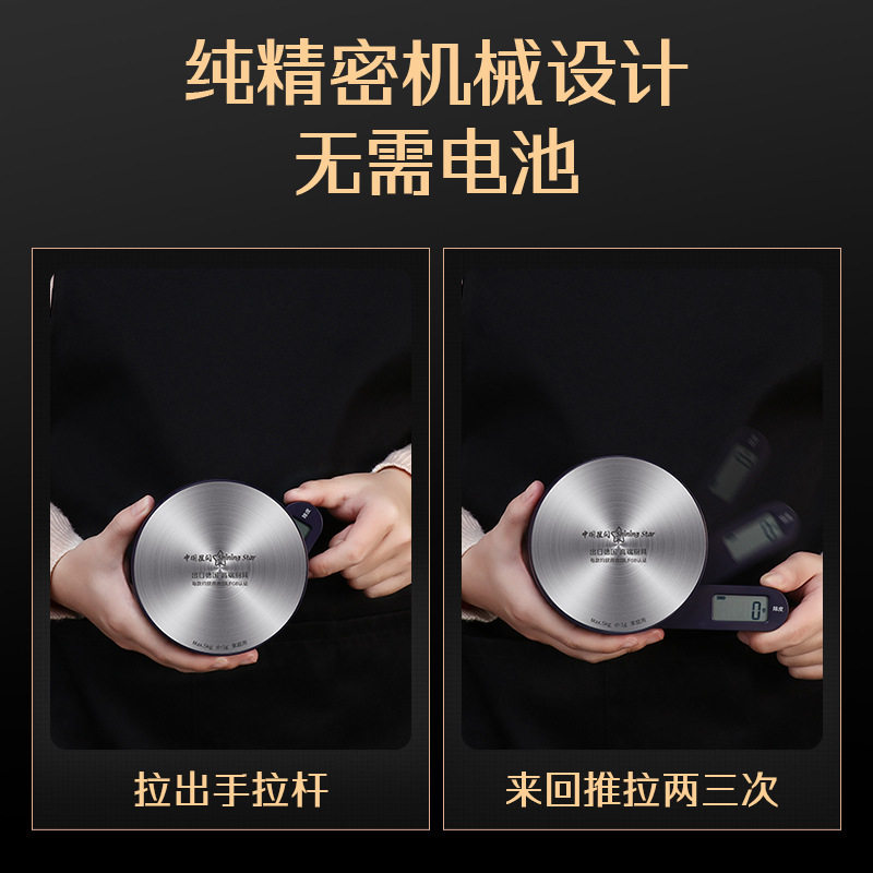 星闪自发电厨房秤烘焙家用食品电子秤0.1克称迷你珠宝厨房称克称