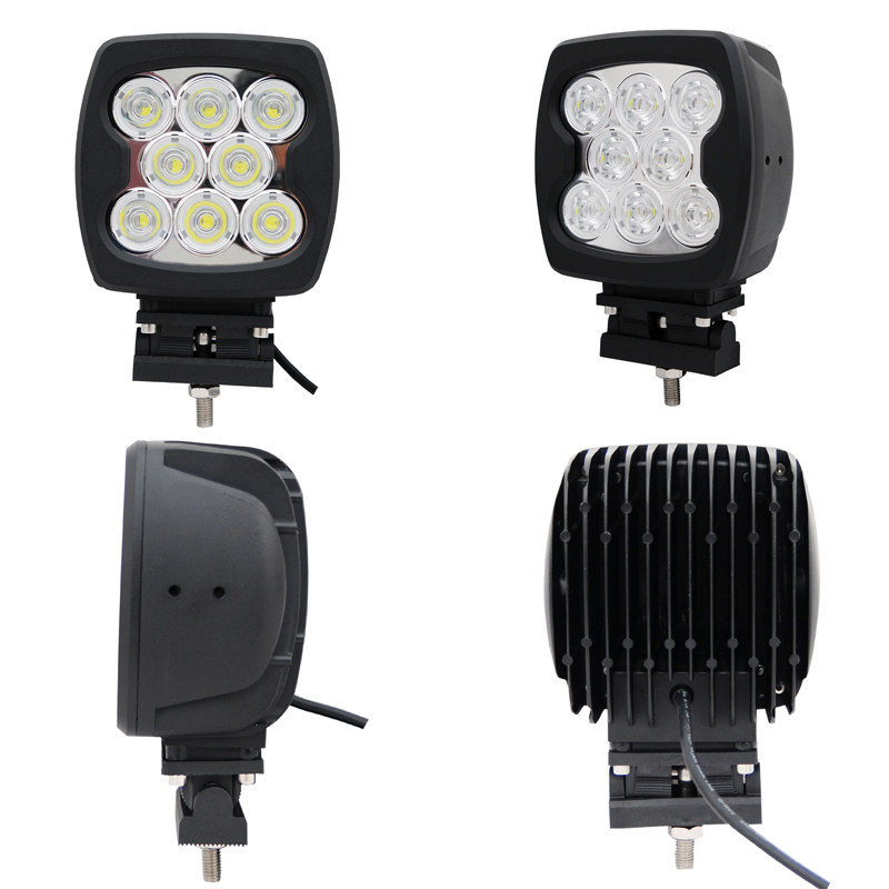 汽车LED工作灯80W方形越野车顶射灯改装灯车顶射灯货车灯12V24v