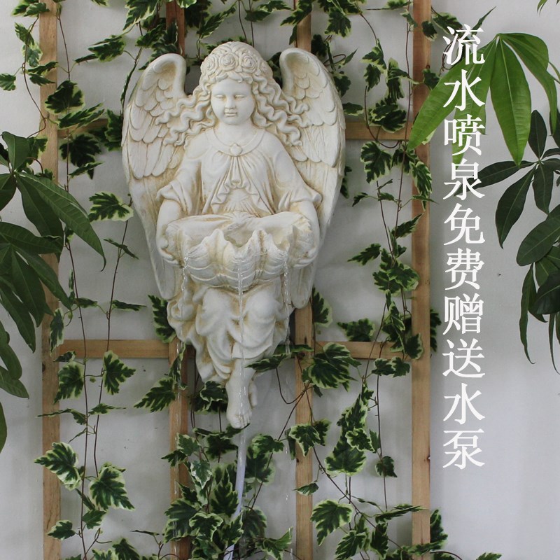 欧式家居天使壁挂花盆玄关墙壁花篮餐厅客厅创意艺术装饰花艺挂件