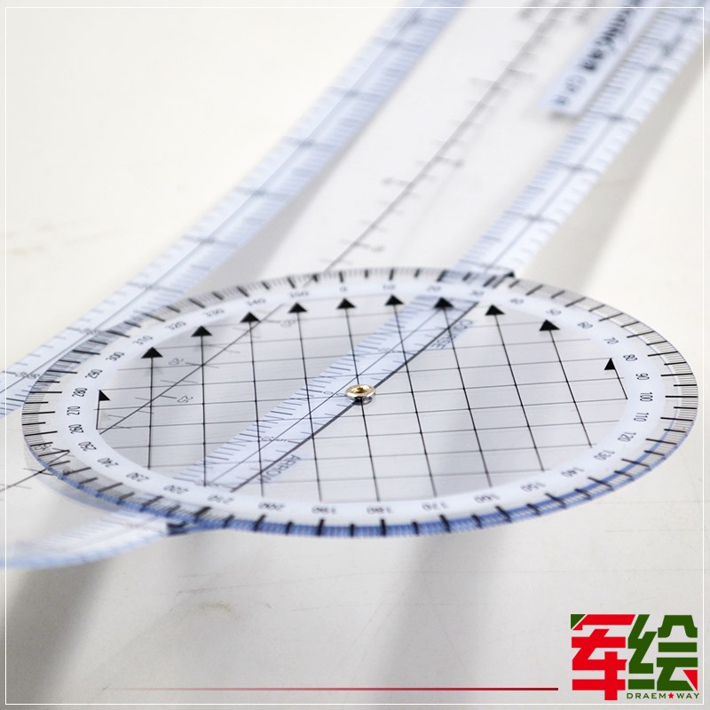 科灵飞行员指挥尺飞行尺 CP-R带转盘向量尺 塑料航行尺 领航尺计