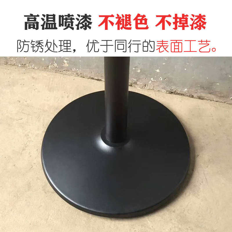 西餐厅台脚铸铁桌架金属桌腿艺桌脚圆盘铁花瓶脚吧台支架底座H001