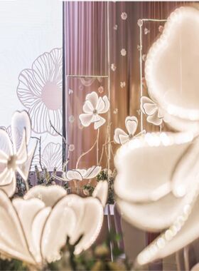 婚庆发光花 婚庆道具发光牡丹路引灯花瓣婚礼堂背景布置摆件