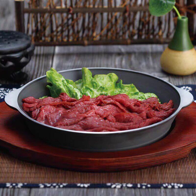 韩式石汤盘抗裂石板盘烤肉石盘石板烧石烤盘牛扒盘石烤盘石锅商用
