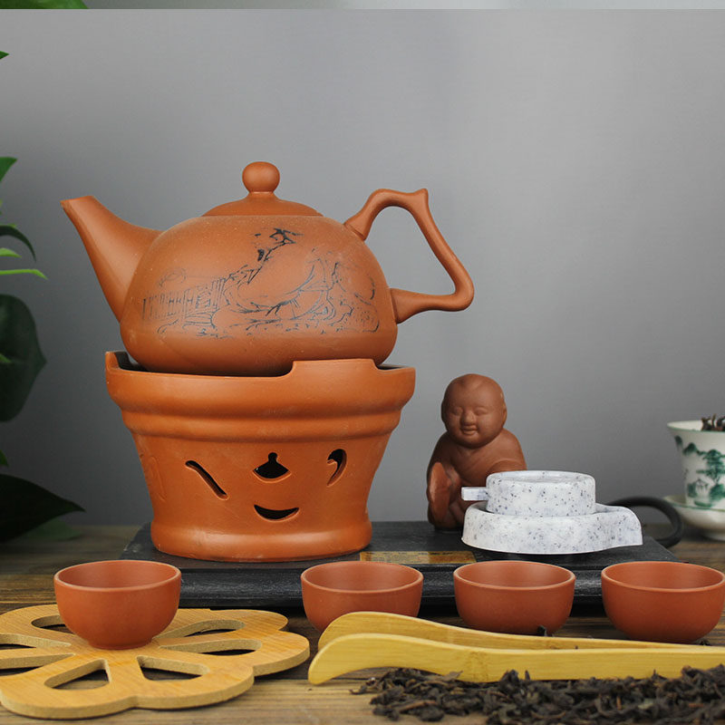 陶然电茶炉 童趣功夫煮茶器 紫砂玻璃陶瓷养生壶电子热烧水壶陶炉