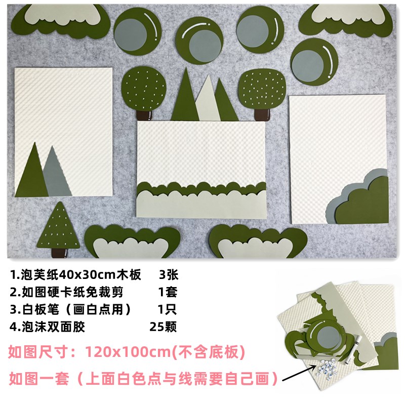 幼儿园环创主题墙布置材料墙面装饰家园联系创意文化墙布置墙贴