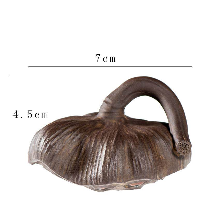 茶宠摆件精品紫砂可家居装饰礼品莲子雕塑养手工茶盘橱窗莲蓬枯