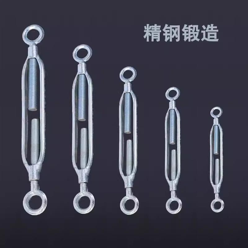 CC型双钩开体花篮螺丝钢丝绳拉紧器镀锌花兰螺栓花蓝张紧收紧线器